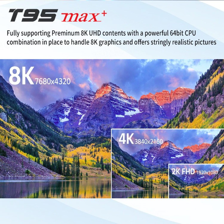 T95 MAX+ Plus Amlogic 8K HDR 32GB Android 9.0 TV Box+Air Mouse Keyboard Remote