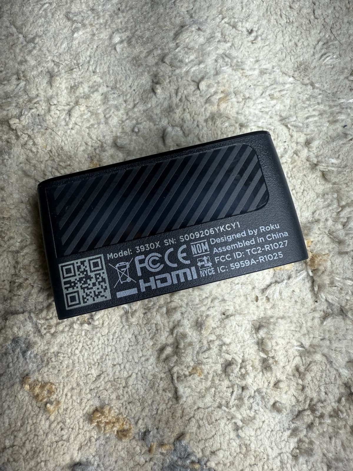 Roku Express HD Media Streamer Model 3930X – no remote/HDMI