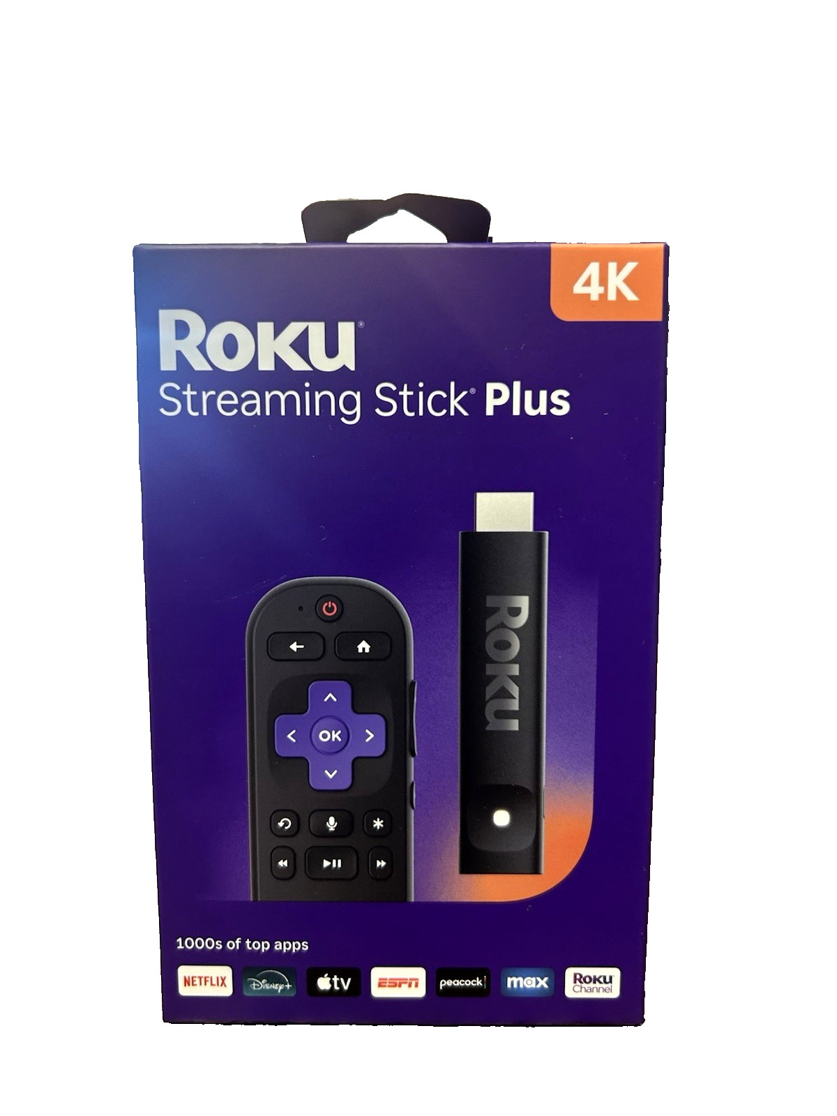 Roku Streaming Stick Plus 4K & HDR Streaming Device for TV with Voice Remote
