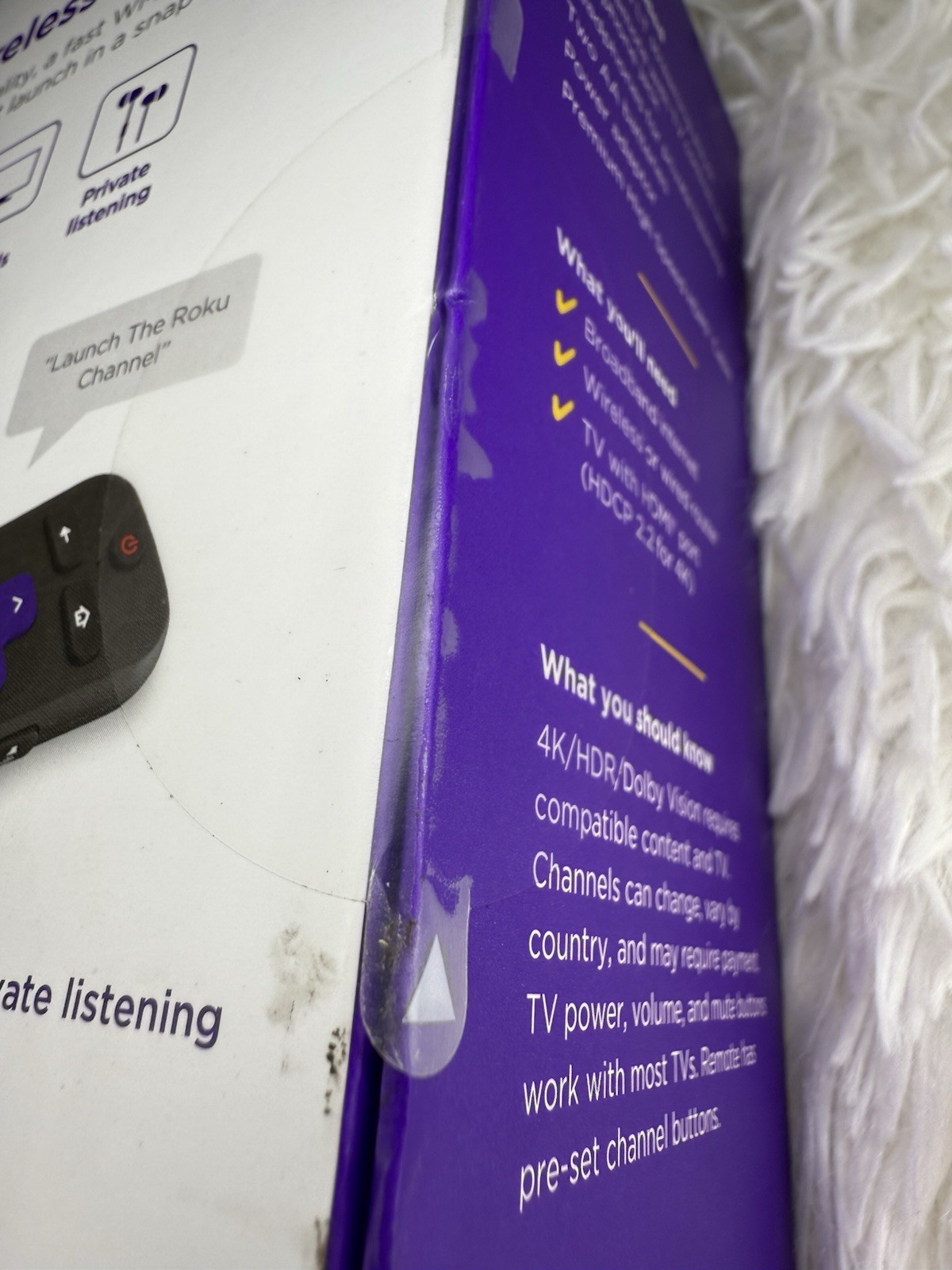 Roku Ultra LT 4K Streaming Media Player 4801RW HDR Dolby Vision Ethernet