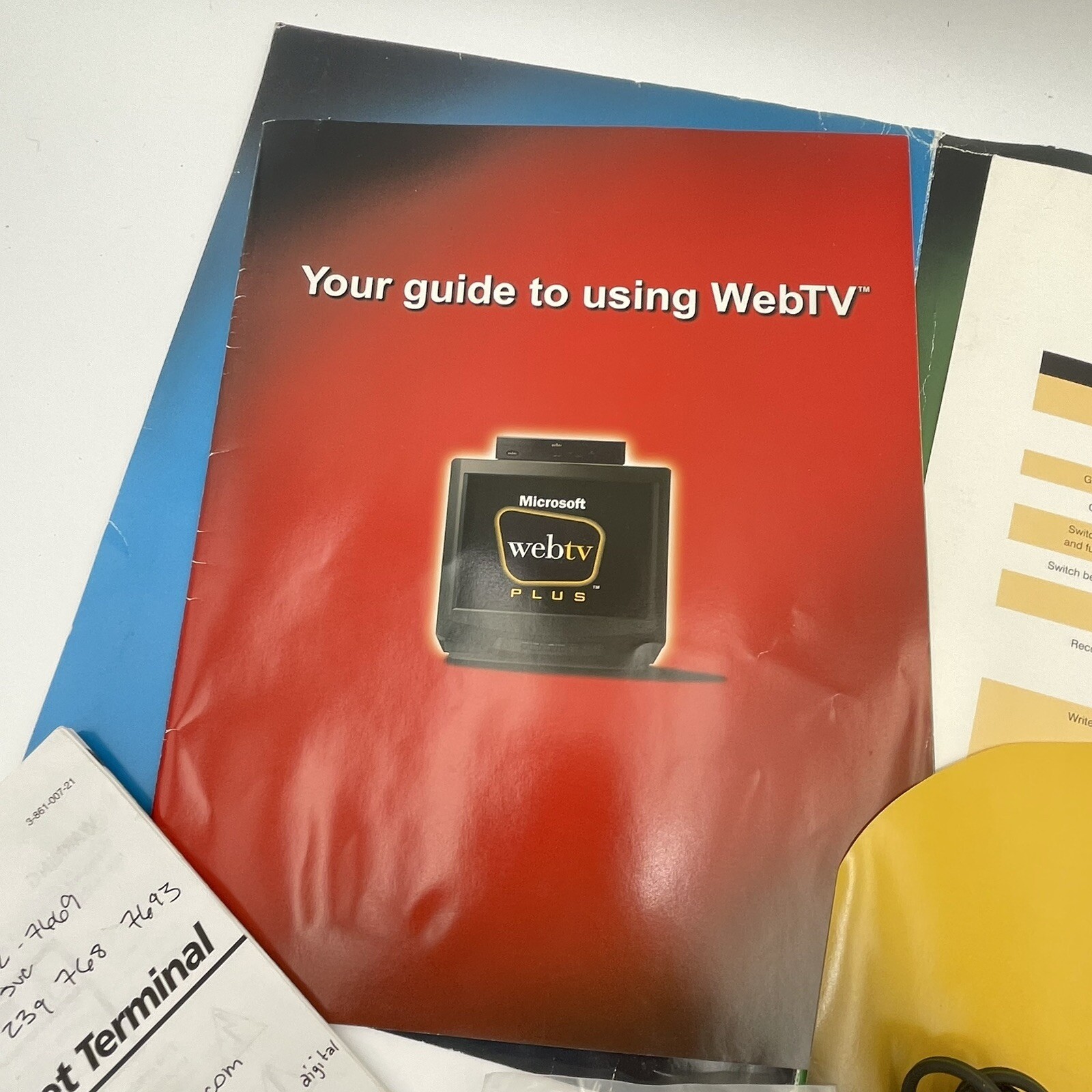 Sony Web TV INT-W200 Webtv: REPLACEMENT PARTS Manual & Cords & Reference Guide