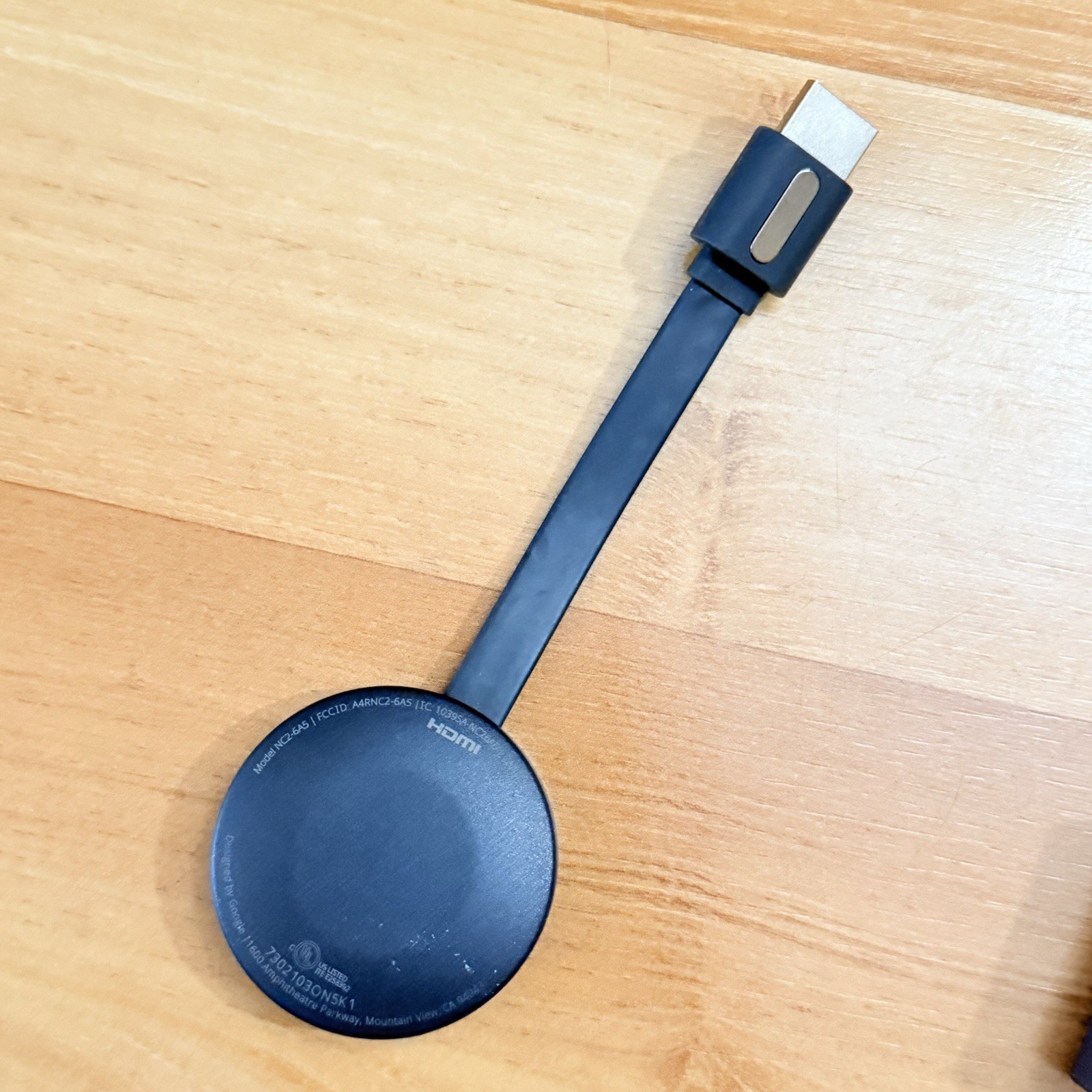 Google Chromecast 2nd Generation Dongle NC2-6A5 Media Streamer with Power