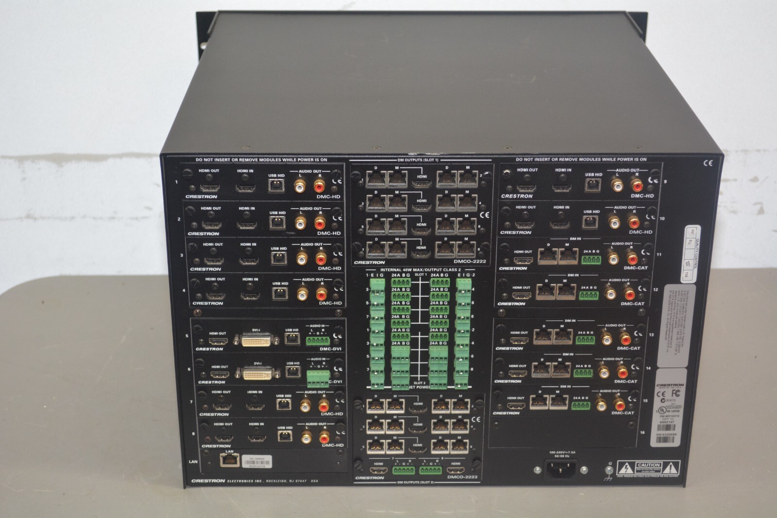 ^ Crestron DM-MD16x16 HD Digital Media Switcher w/ 15x Cards #X1035