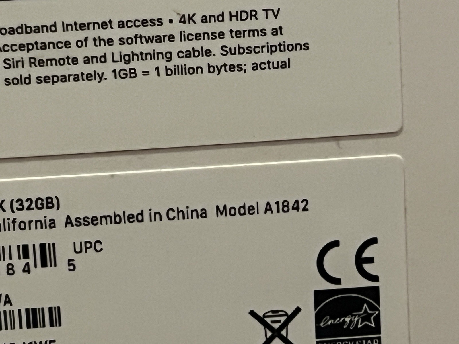 Apple TV 4K Model A1842 – No Remote – No Cables – For Parts ONLY