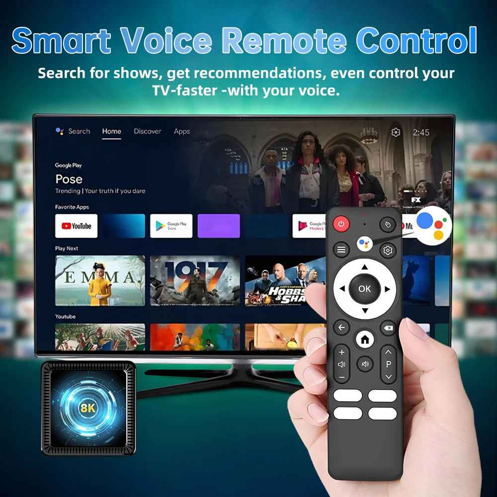 Q19 Android TV Box H618 8K Media Player 8GB RAM 256GB ROM WiFi 6 BT 6.0