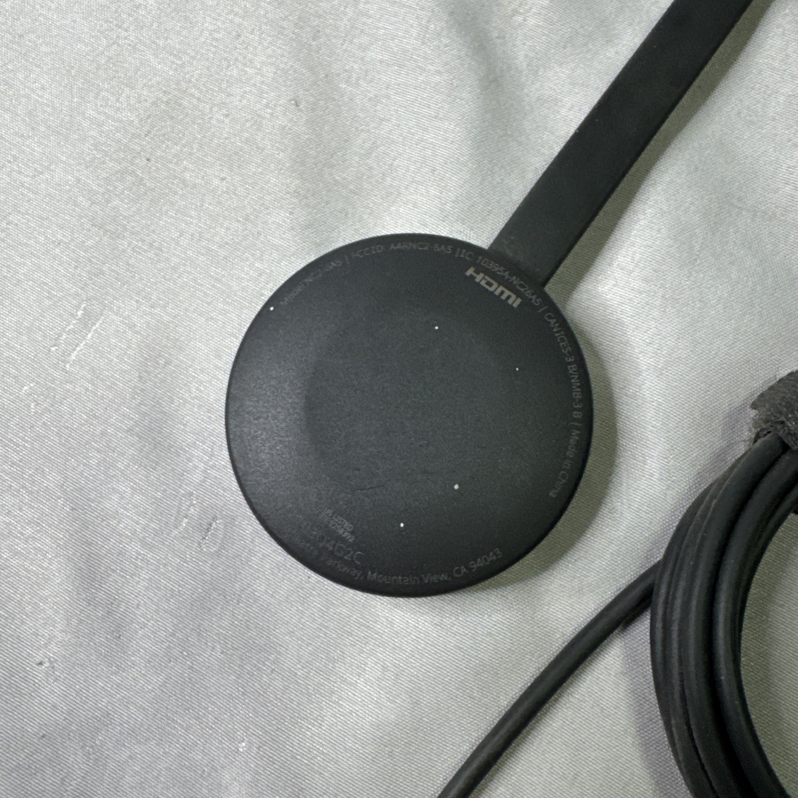 Google Chromecast Model NC2-6A5 1080 Media Streaming HDMI With Power Cord