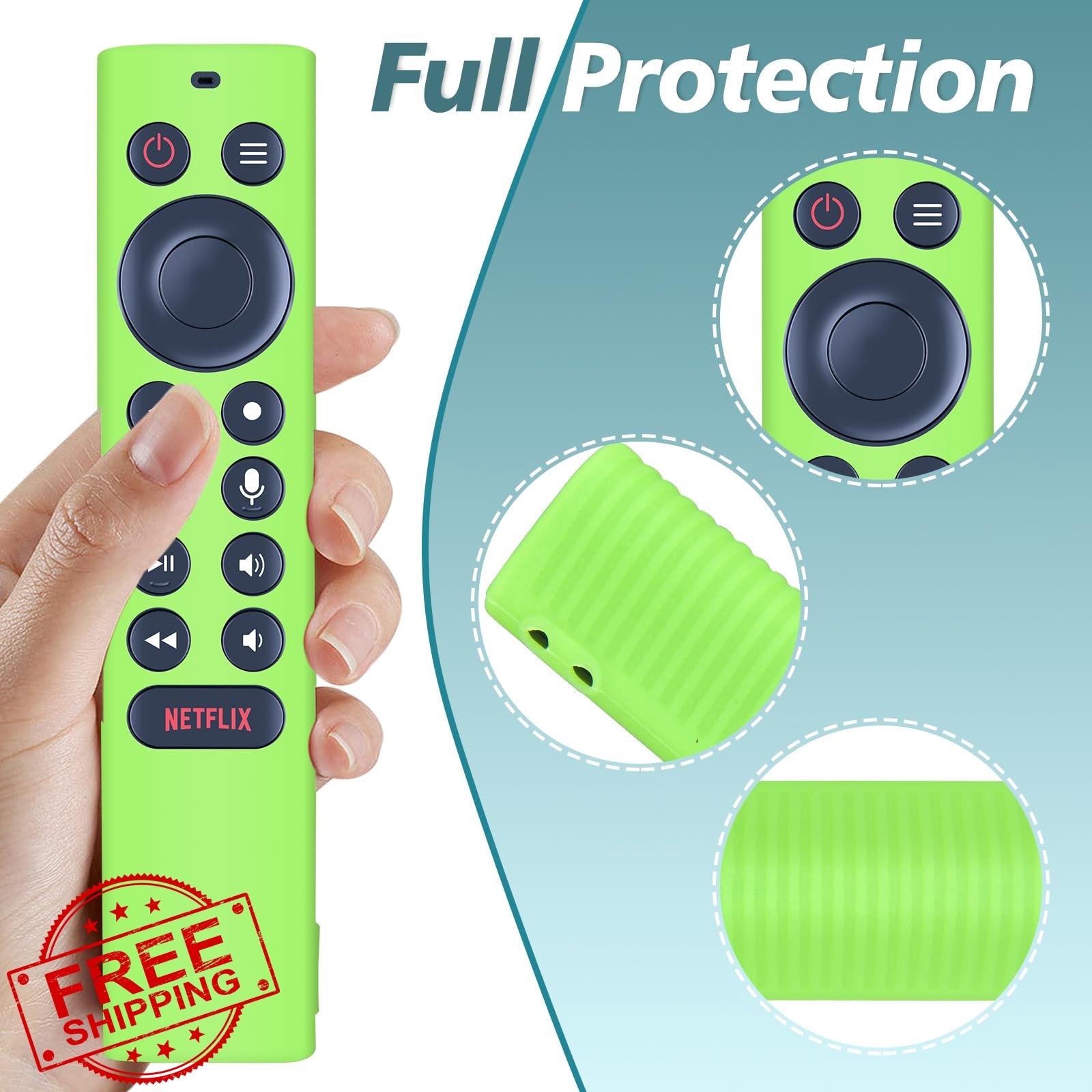 FQOUG 2 Pack Nvidia Shield TV Controller Case GlowBlue Glowgreen