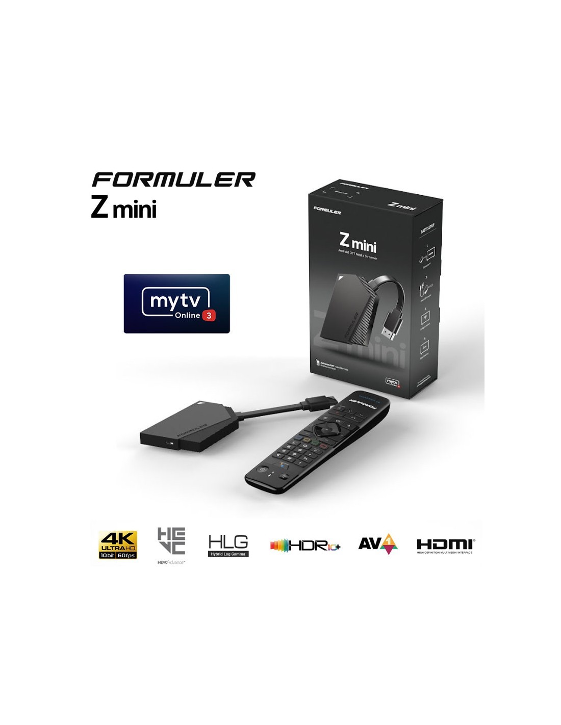 NEW 2024 Formuler Z Mini 4K Android 2GBRAM / 8GB DUAL WIFI WITH BLUETOOTH REMOTE