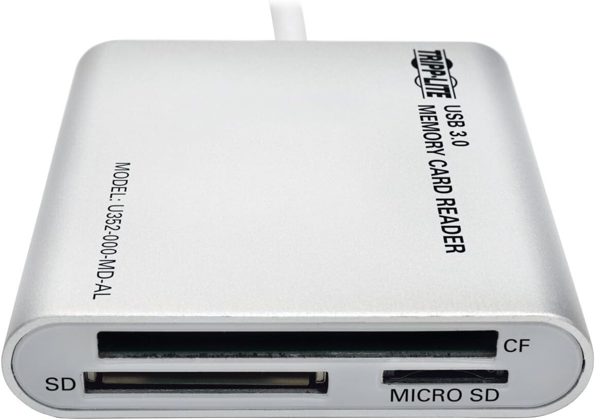 TRIPP LITE USB 3.0 Memory Card Reader/Writer5Gbps , Aluminum Case U352-000-MD-AL
