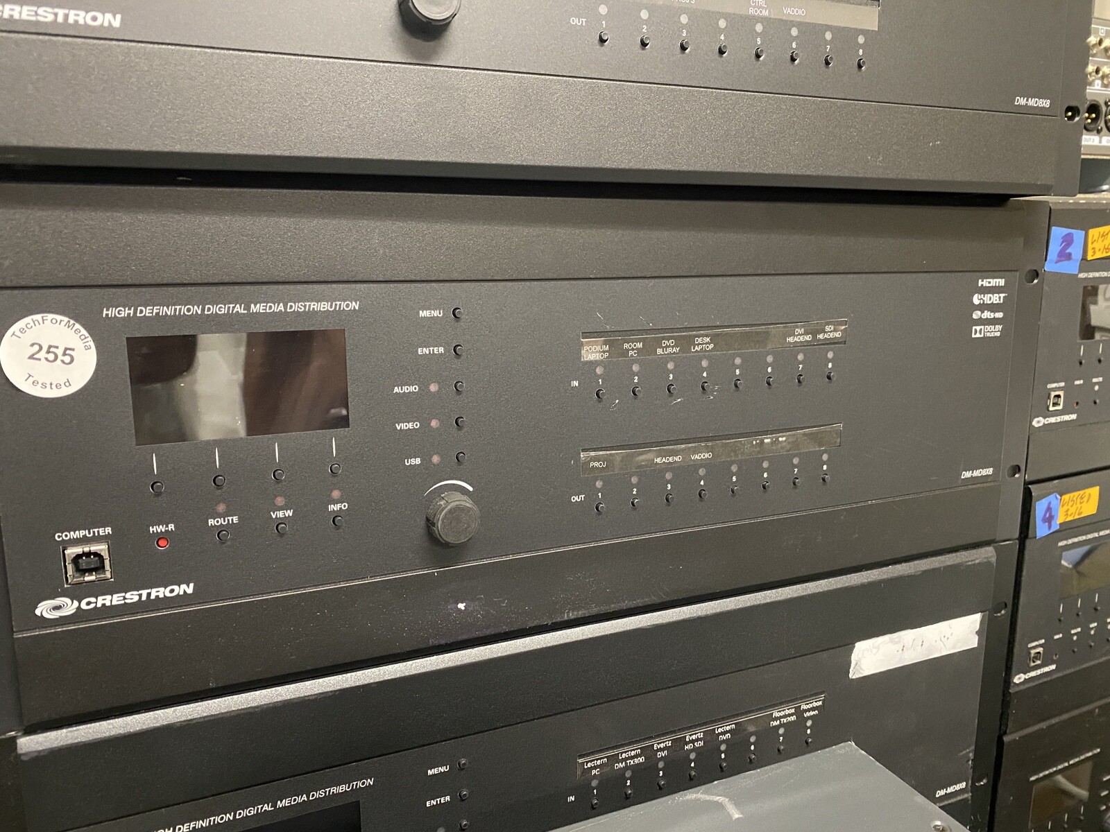 Crestron DM-MD8X8- High Def Digital Media Distrib Switcher DMC-4K-HDO HDMI out