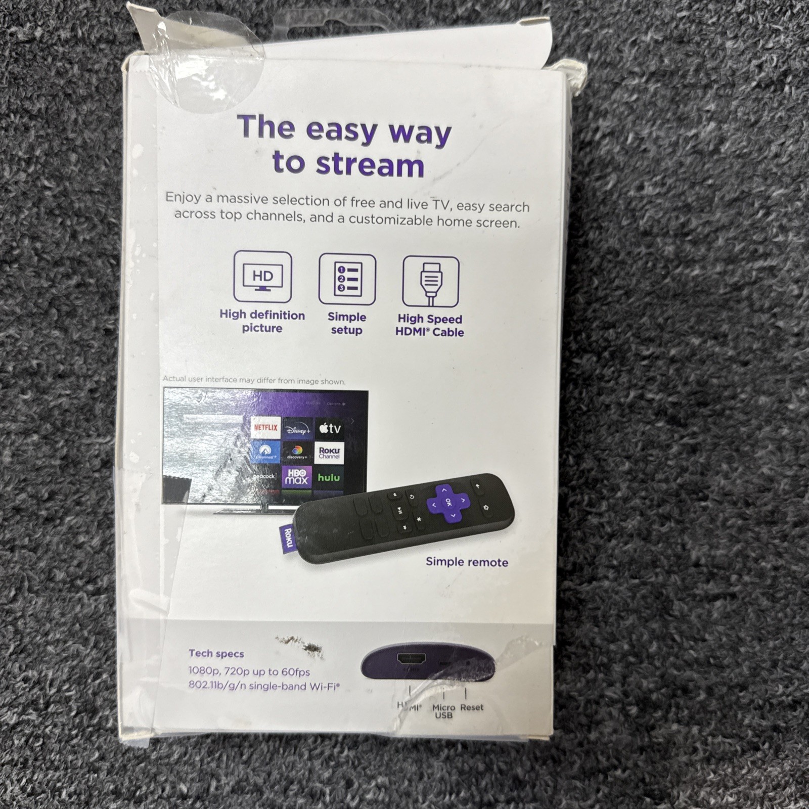 Roku LE HD Streaming Media Player High Speed HDMI Cable & Remote (3930S4) – NEW™
