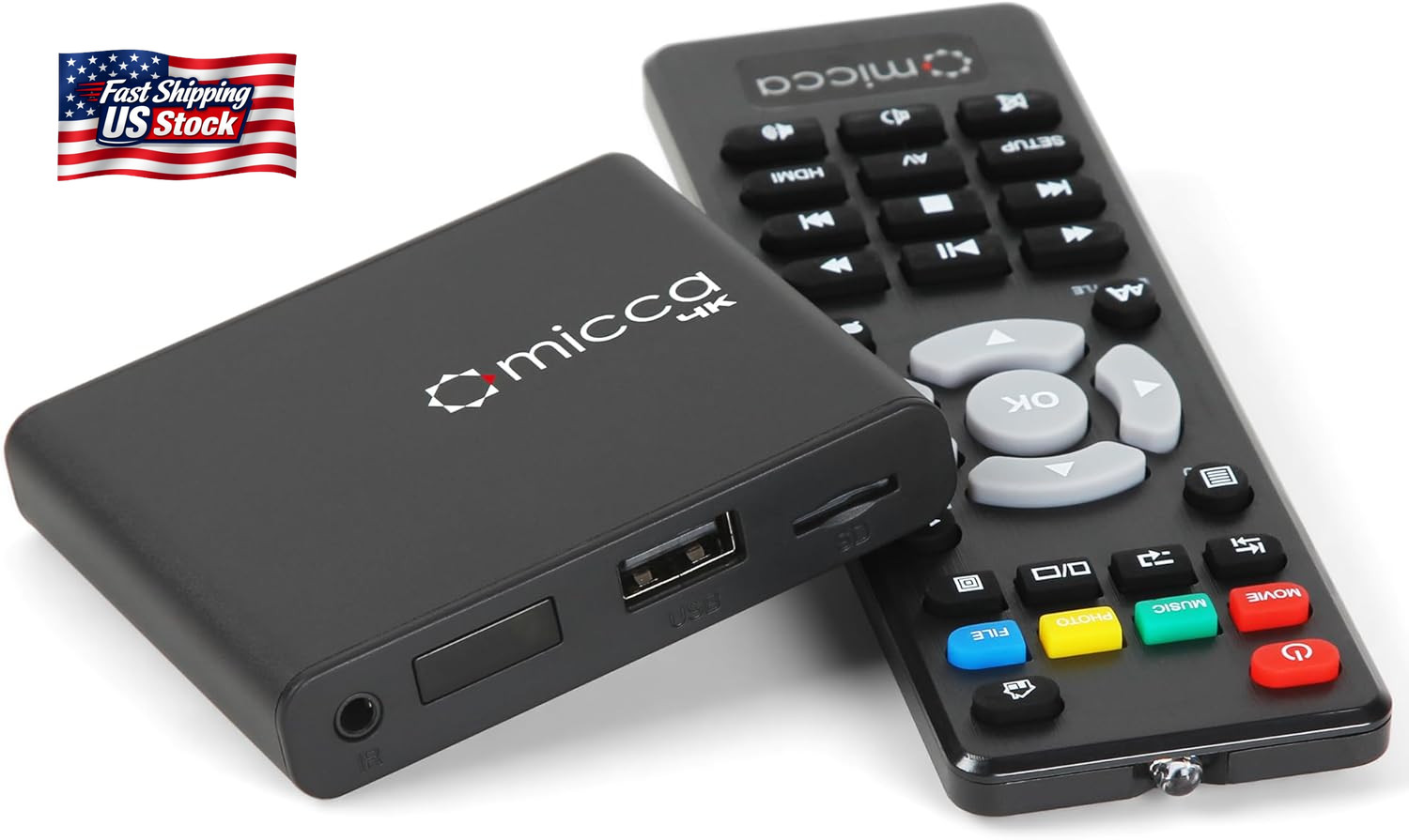 Micca 4K Ultra-Hd Digital Media Player for USB Drives and Microsd Cards, Digital