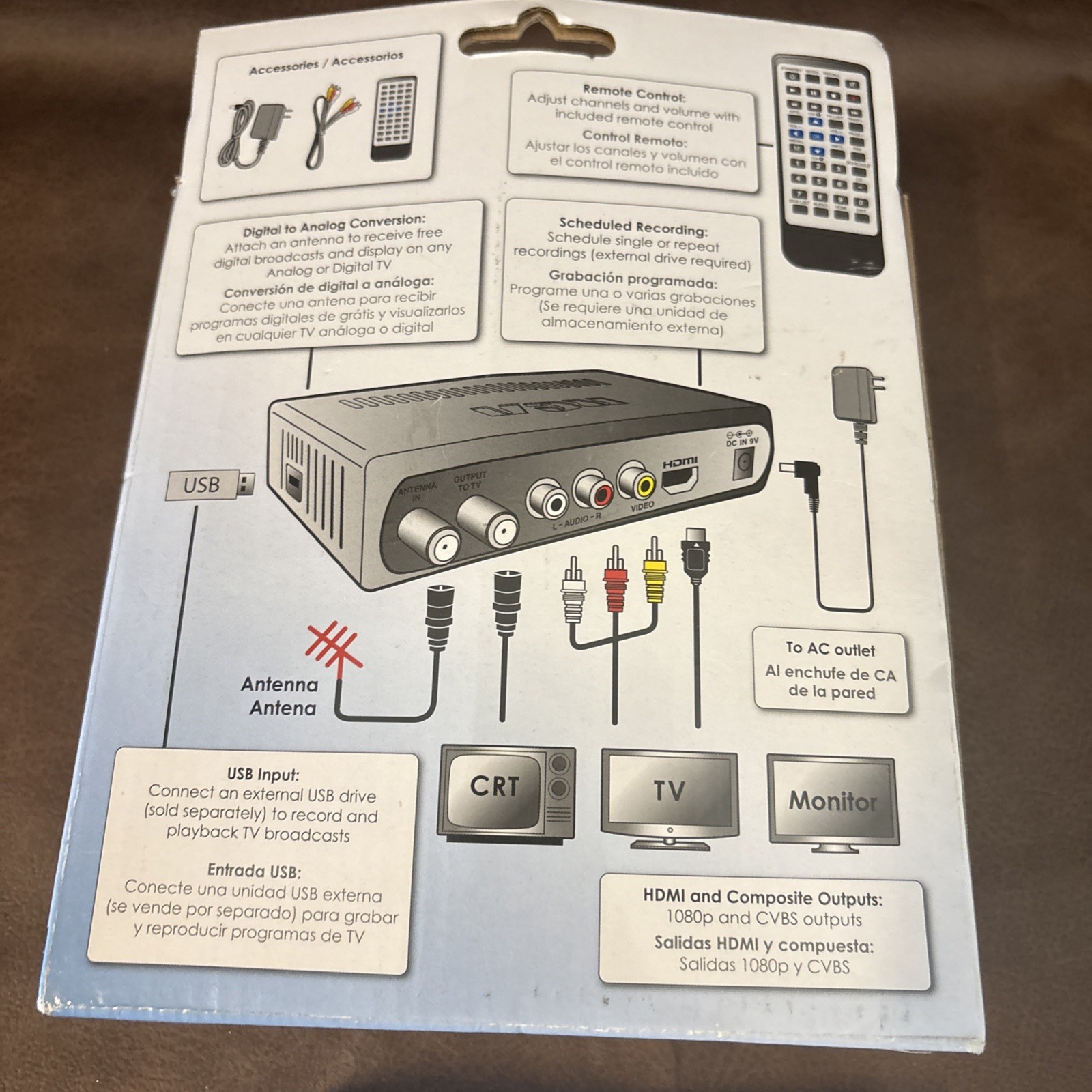 RCA DTA880 Digital TV Converter Recorder HDMI DTV DVR Tuner New Open Box