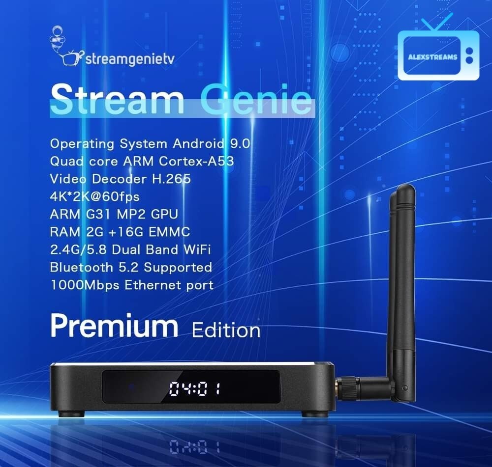 StreamGenieTV Stream Box with Newest StreamGenie 2.0 Software