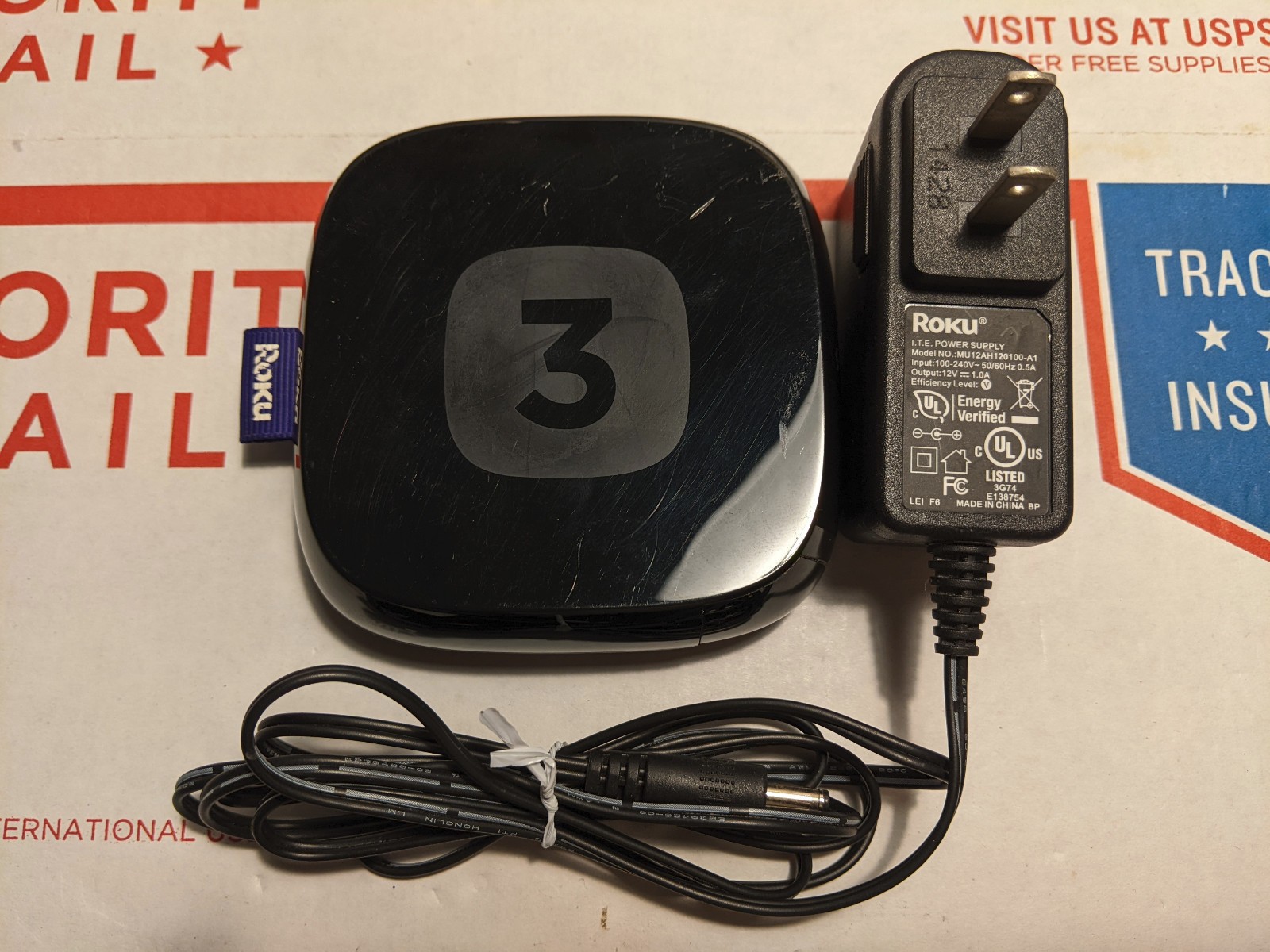 Roku 3 (3rd Generation) 4200X Streaming Device with Power Adapter (No Remote)