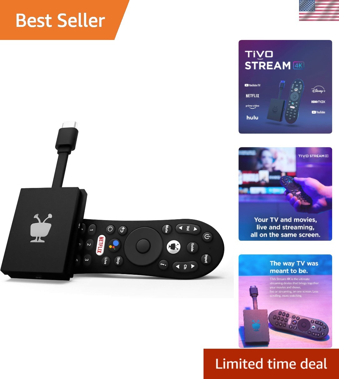 Dolby Vision HDR & Atmos Sound Streaming Device – Voice Control Included