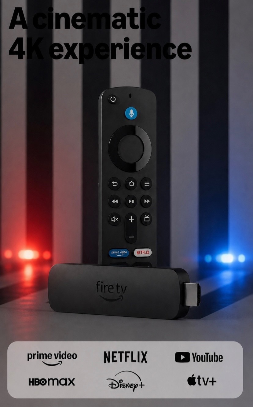 Amazon Fire 4K HDR Streaming Media Player – Black (B08XVYZ1Y5)
