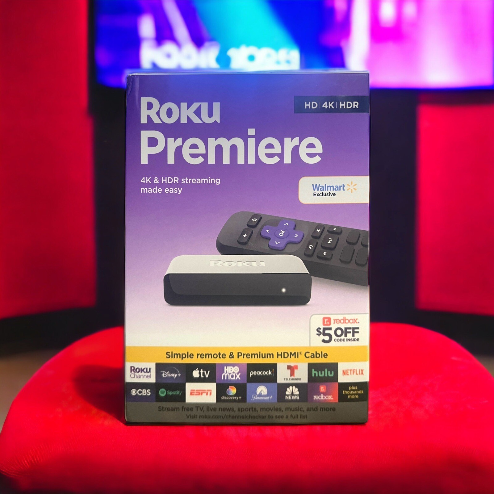 Roku Premiere 3920RW-SW HD | 4K | HDR Streaming Media Player #7175