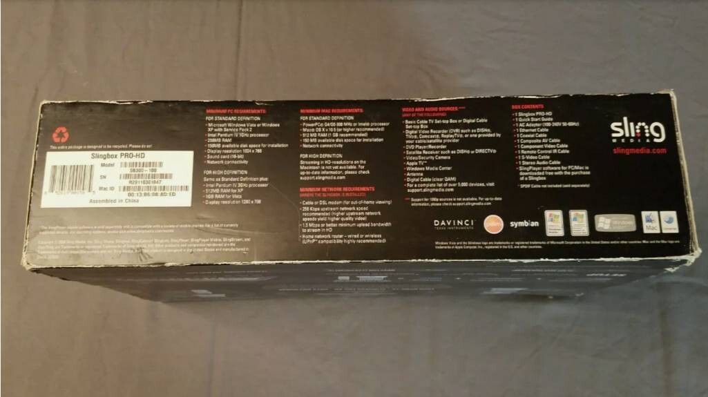 Slingbox Pro HD SB300-100 HD Digital Media Streamer – Black