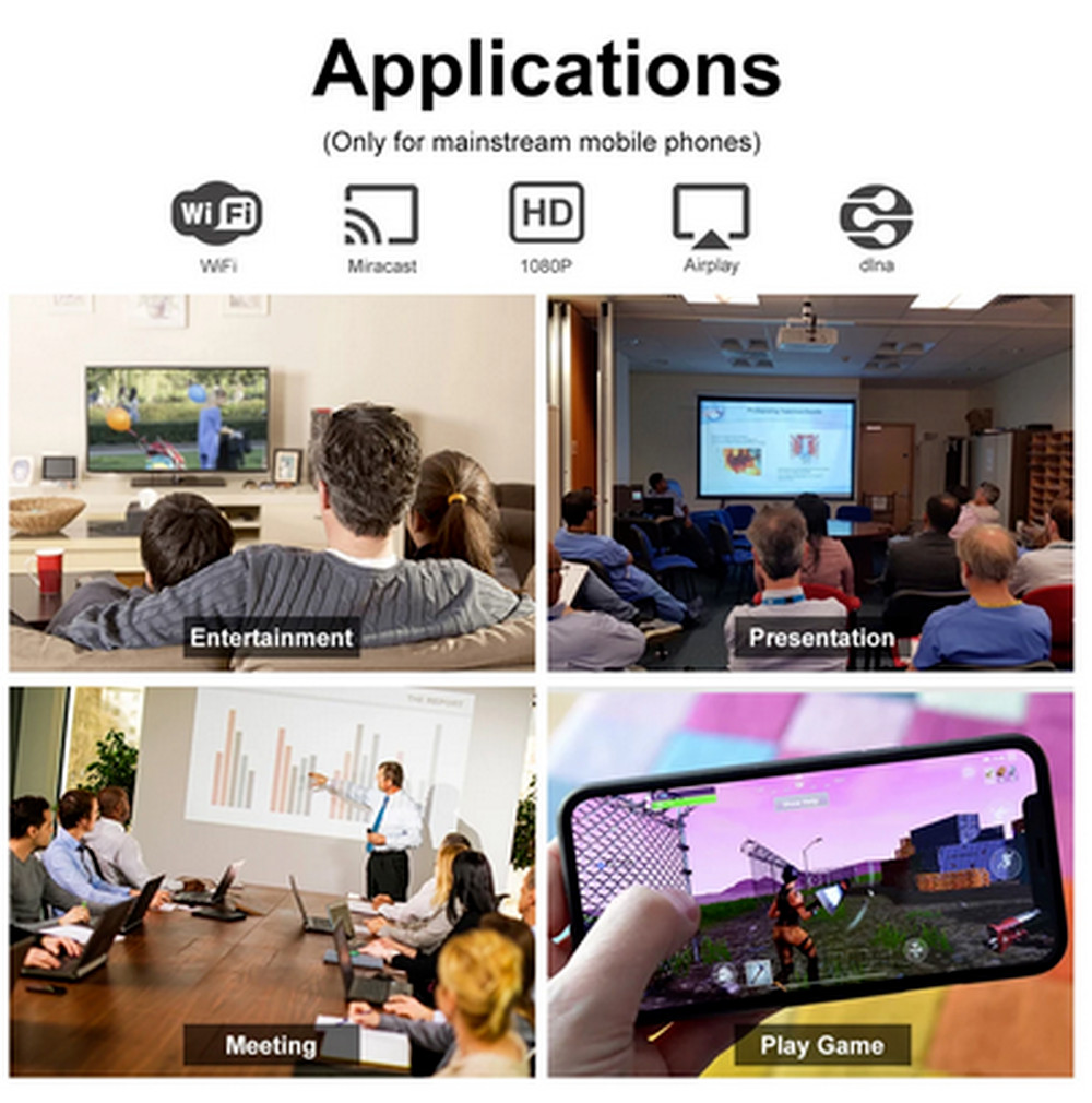 HDMI TV WiFi Video Cast Wireless Media Video Streamer Dongle 1080P HD Receiver