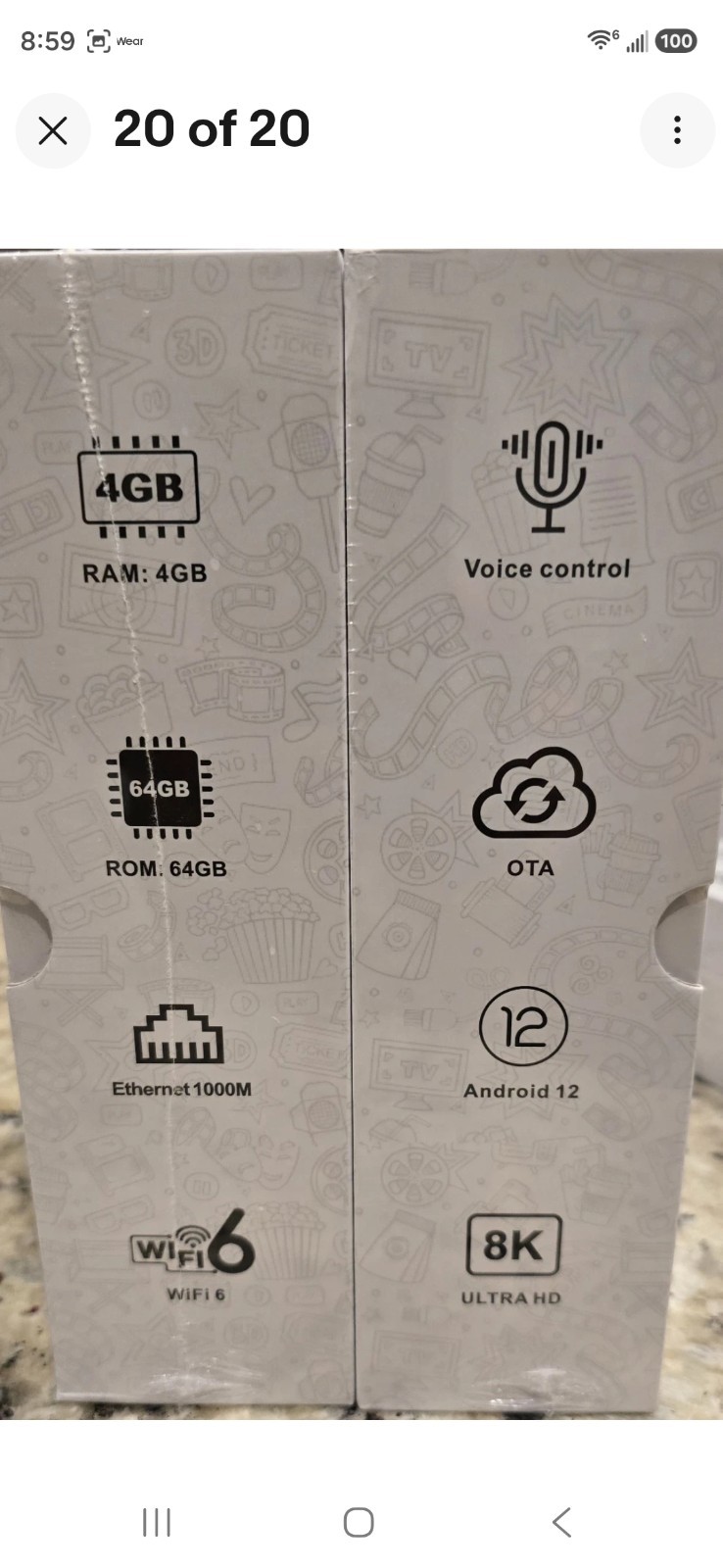 2026 Magabox MG6 Plus Streaming Device with Voice Remote Control New In Box