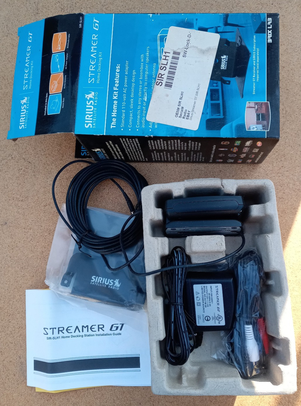 Sirius Streamer GT SIR-SLH1 Satellite Radio Home Docking Kit