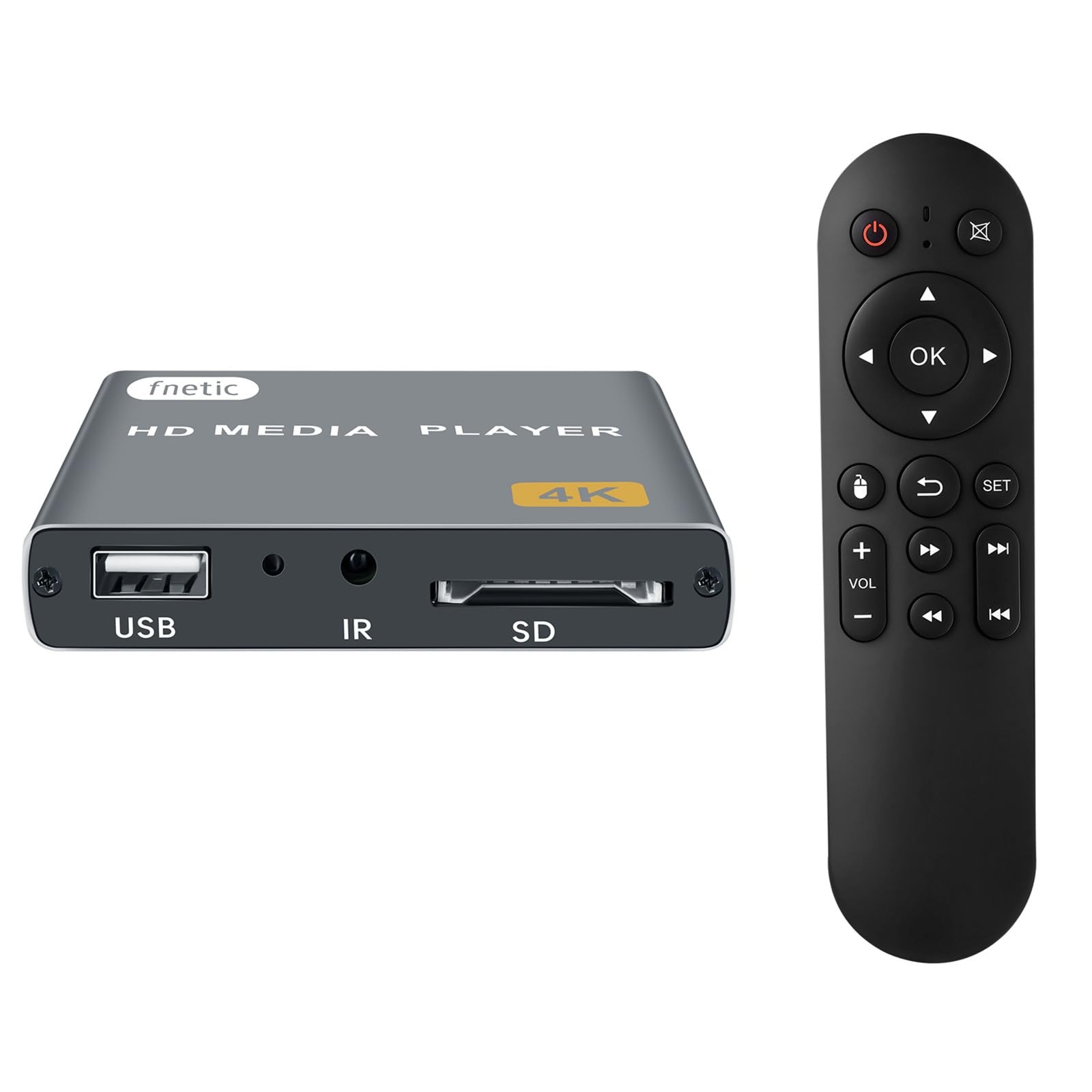 4K Digital Media Player with USB Drives/SD Cards Port, HDMI/AV Output, Digita…