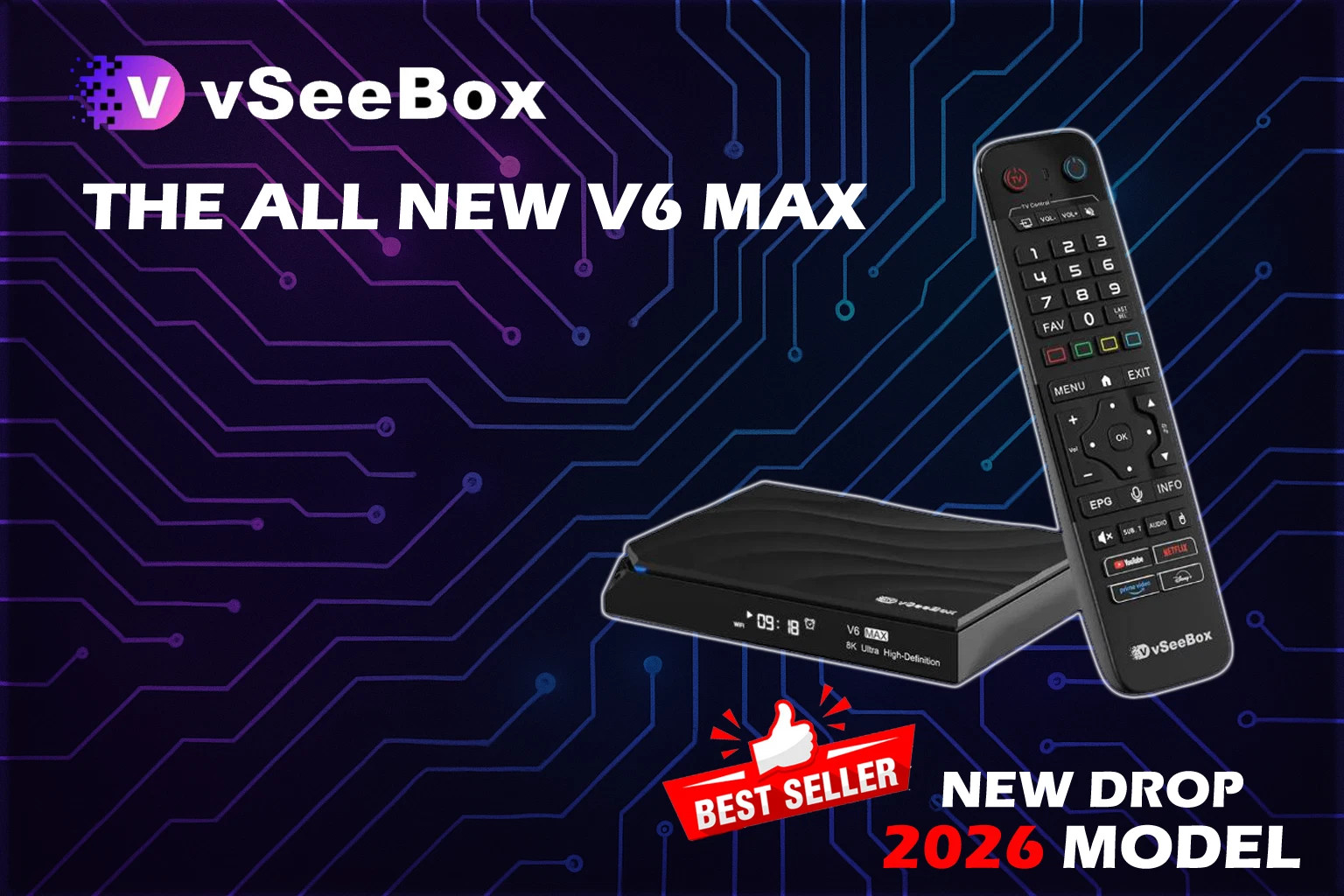 vSeeBox V6 MAX 8K Certified Distributor/ FAST/FREE SHIPPING