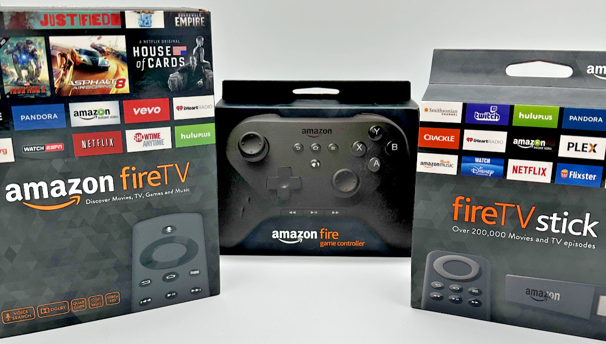 AMAZON FIRE TV, Fire TV Stick & Fire Game Controller PLUS Apple TV LOT