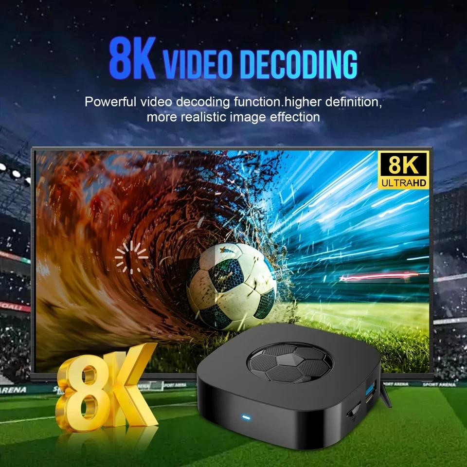 Android 16 T1 Ultra 8K Smart TV Box RK3518 8GB+128GB Media PlayerDual WiFi