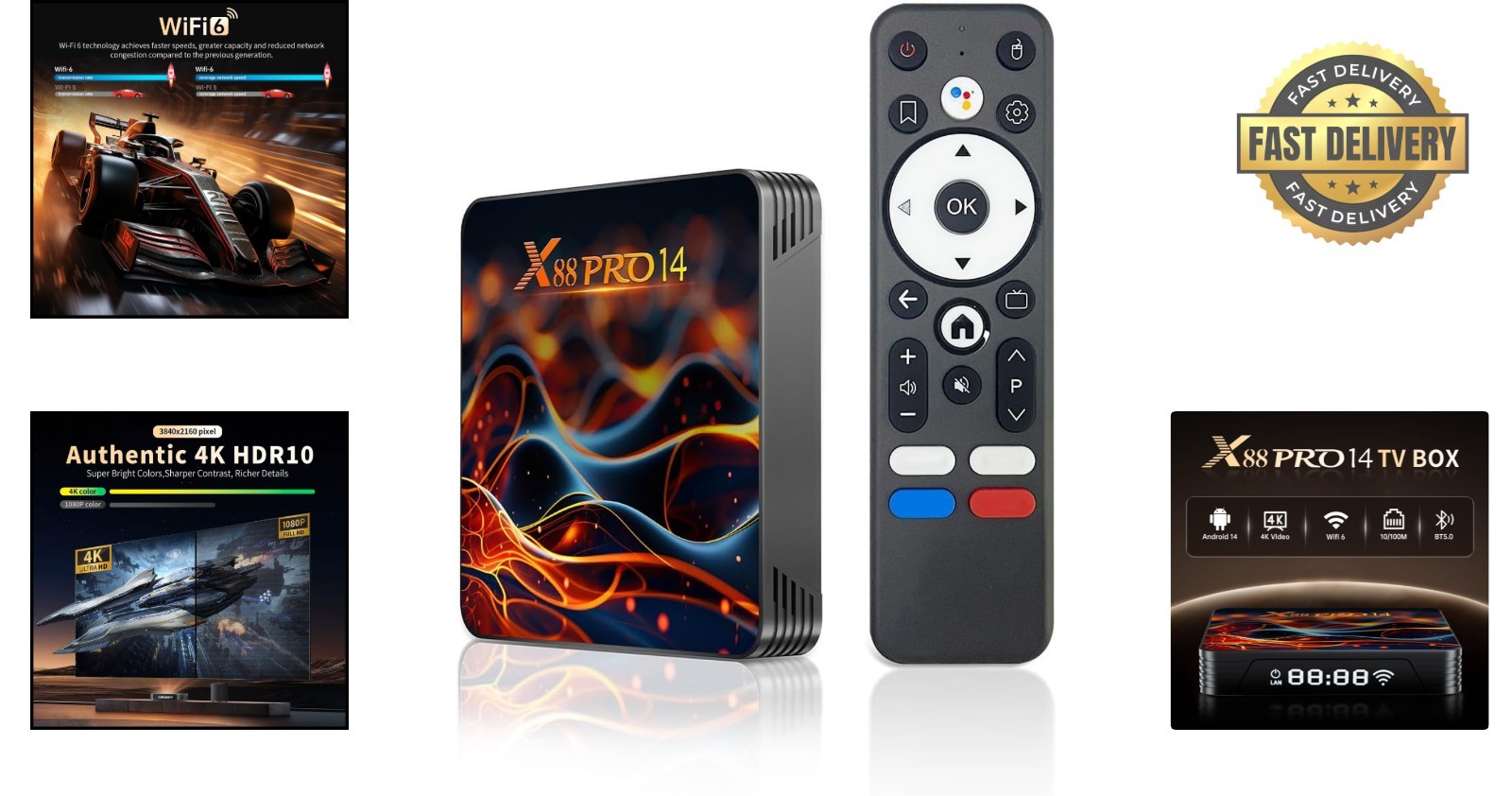 Advanced 2026 Android TV Box – 4K/8K Video, 2GB RAM, Dual-Band Wi-Fi & Bluetooth