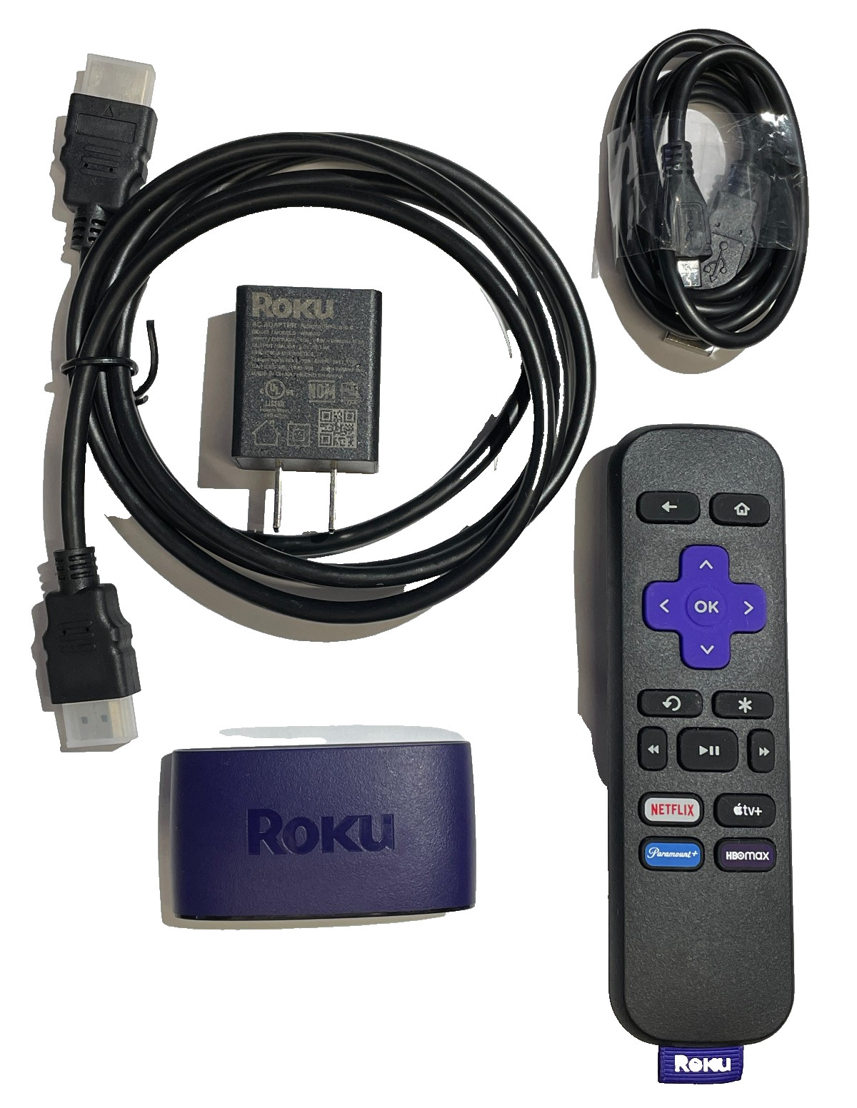 Roku Express HD Media Streamer With all Accessories – Purple NO Box