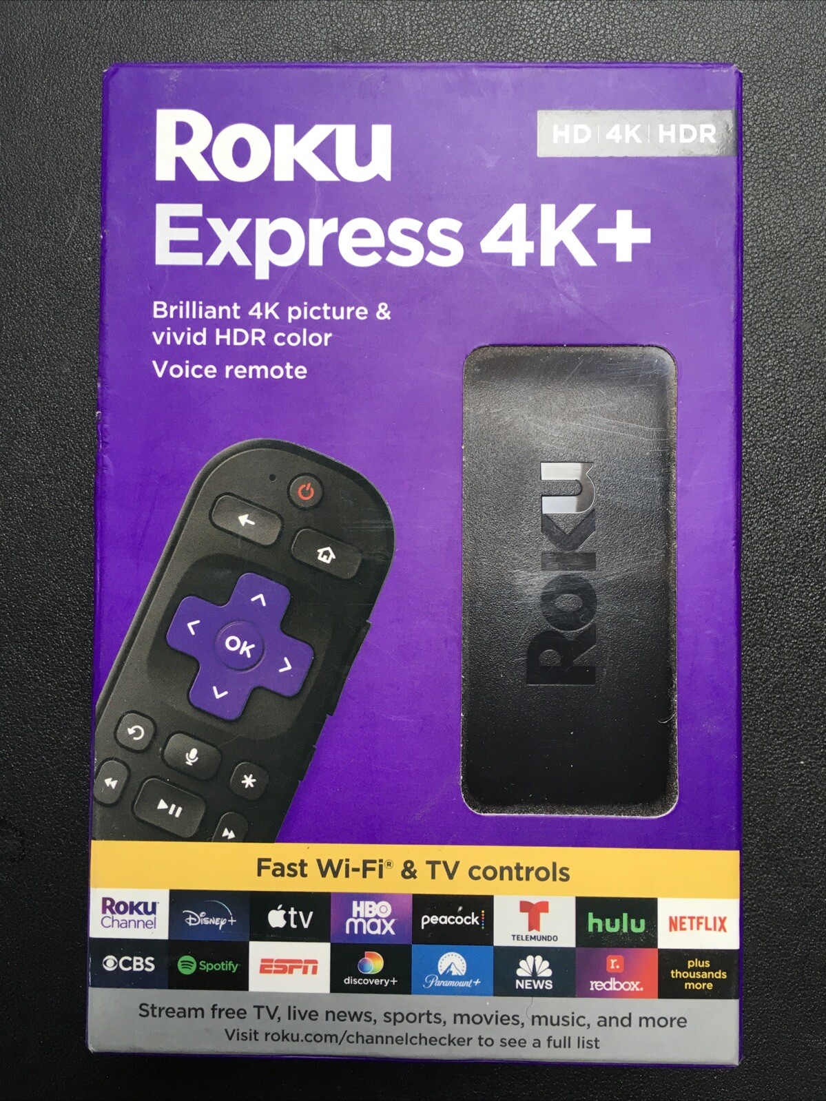 ROKU EXPRESS 4K+ WITH VOICE REMOTE WITH TV CONTROLS 3941R2 – BRAND NEW SEALED