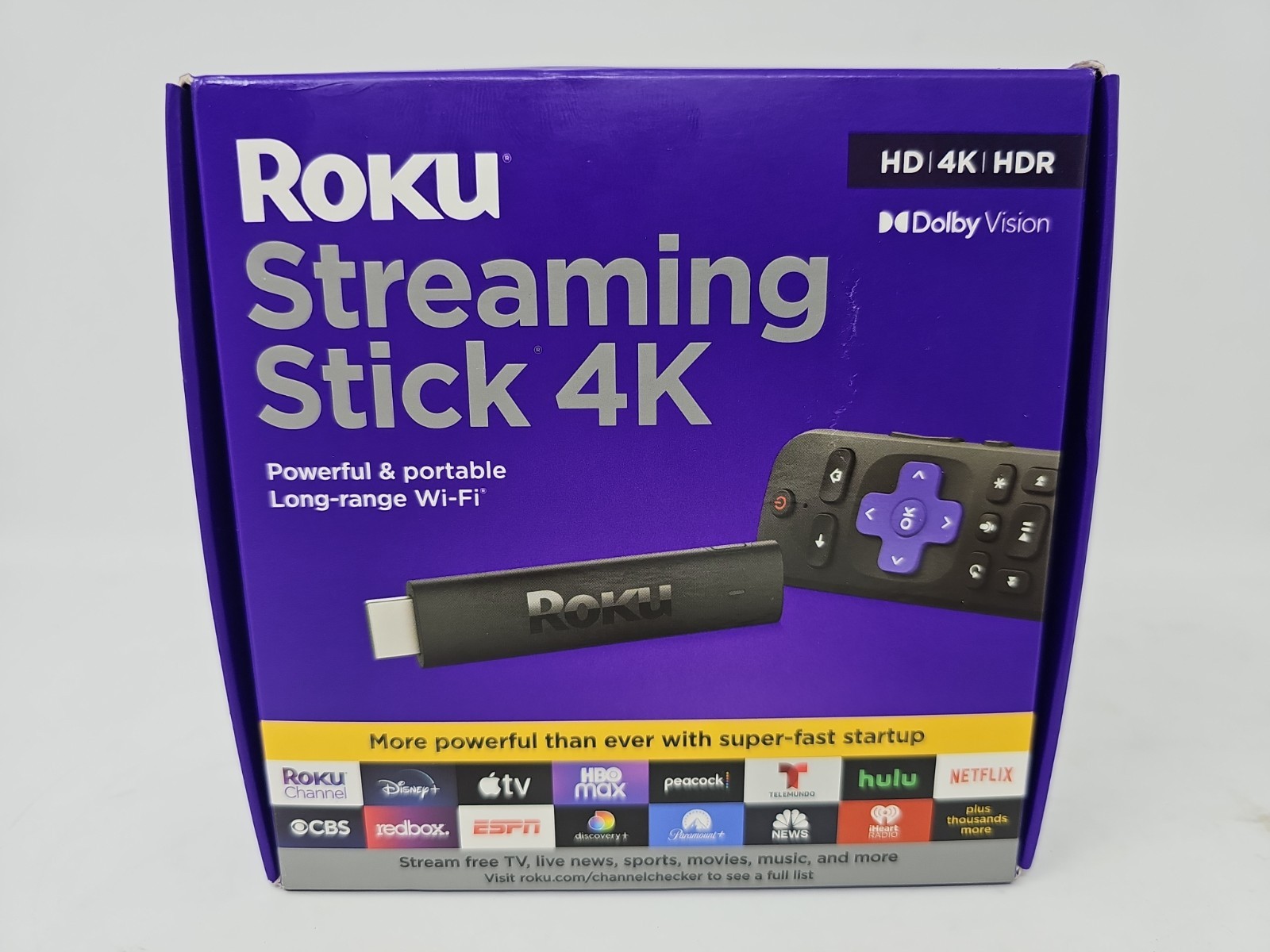 Roku Streaming Stick 4K – 3820R – HDR & Dolby Vision – Voice Remote – 4K UHD
