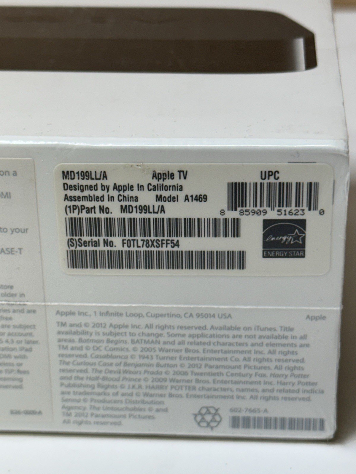 Apple TV 3rd Generation MD199LL/A Model A1469 Media Streamer New in Box Sealed
