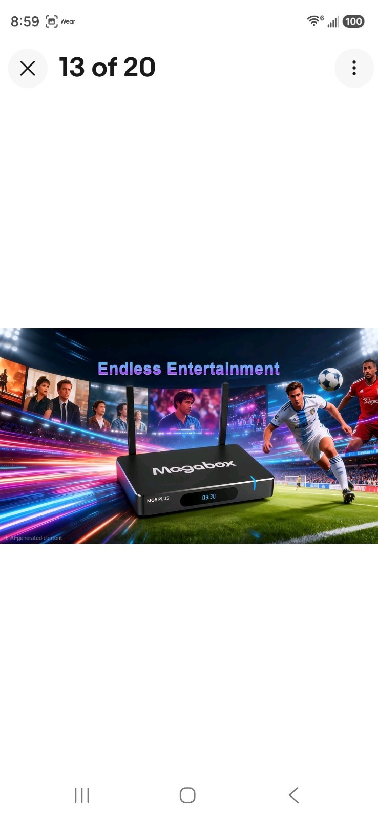 2026 Magabox MG6 Plus Streaming Device with Voice Remote Control New In Box