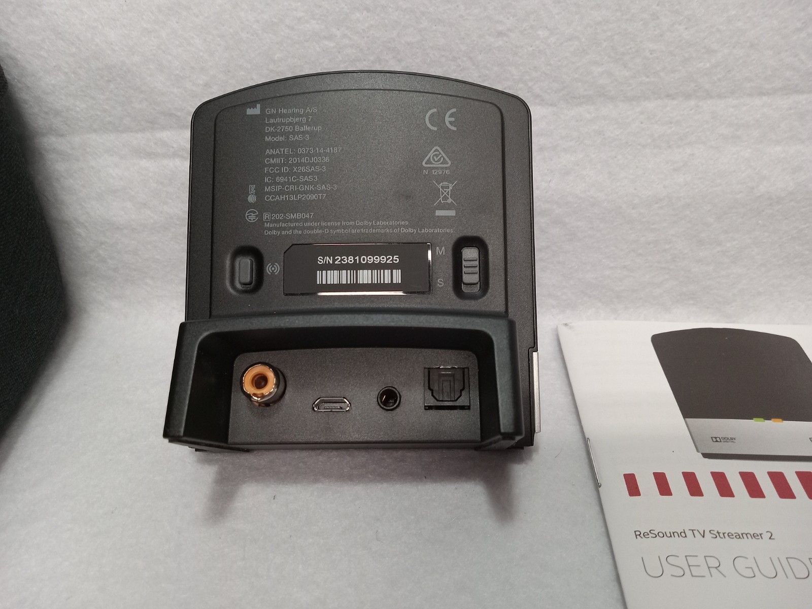 Resound TV Unite Streamer 2 SAS-3 Dolby Digital Audio with MANY Accessories READ