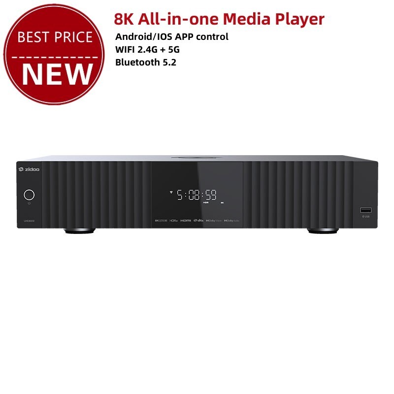 Hi-end DAC Audio Decoder 8K All-in-one Media Player HiFi Streaming ZIDOO UHD8000