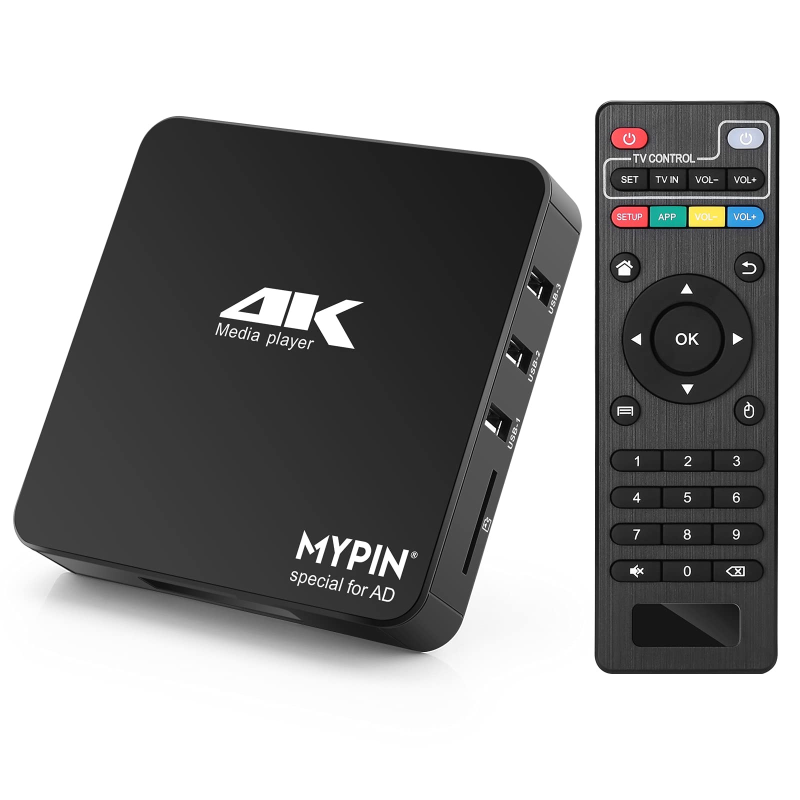 4K60hz MP4 Media Player Support 8TB HDD/ 256G USB Drive/SD Card with HDMI/AV …