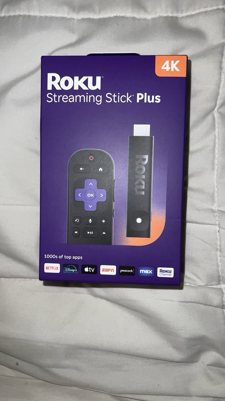 2025 Roku Streaming Stick Plus (3830R) with Power Adapter