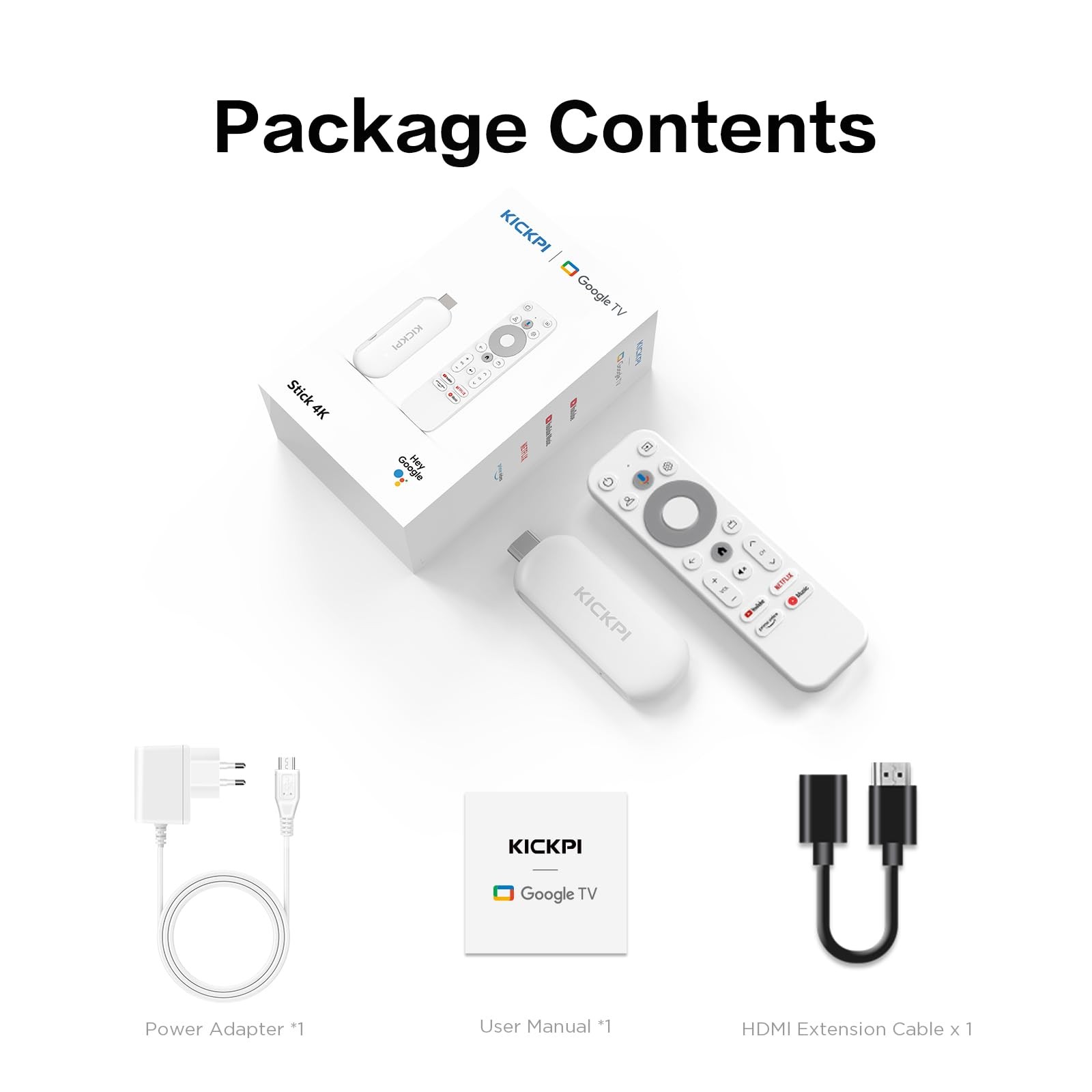 Android TV Stick 12.0, KICKPI KP2 Smart TV Stick 2GB RAM 8GB ROM, 4K Streamin…