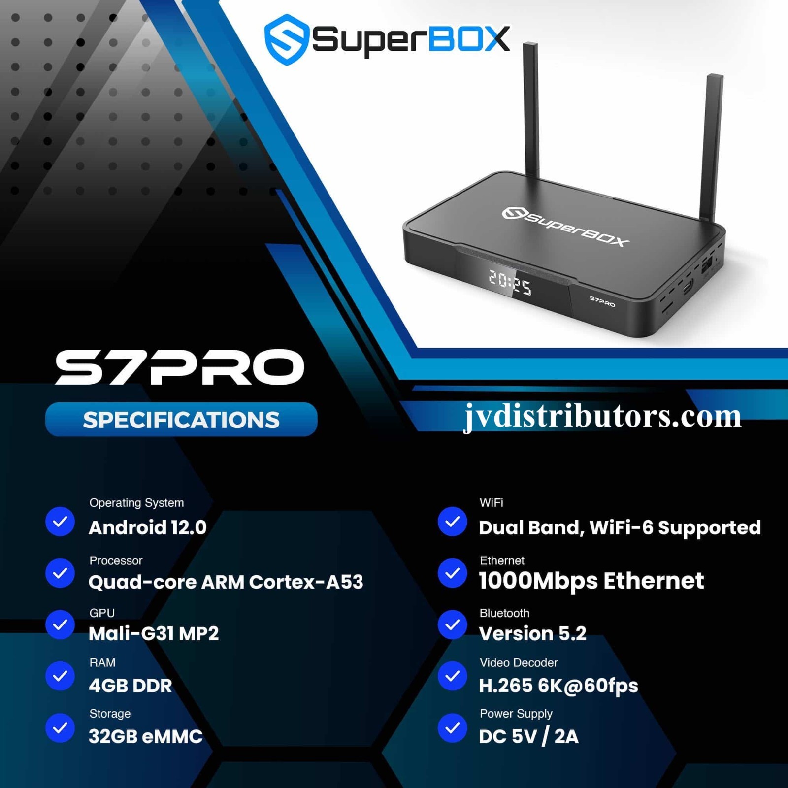 Newest 2026 SuperBox S7 PRO 6K Ultra HD Authorized Sales Free Priority Shipping