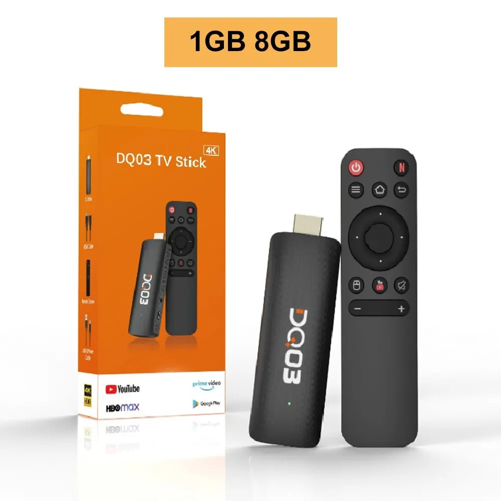 DQ03 Mini TV Stick Android 10 Quad Core ARM Cortex A53 2GB 16GB Support 4K H.265