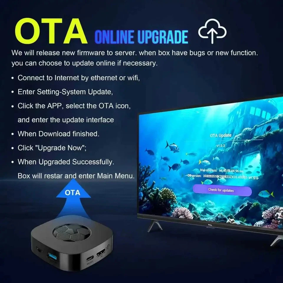 Android 16 T1 Ultra 8K Smart TV Box RK3518 8GB+128GB Media PlayerDual WiFi