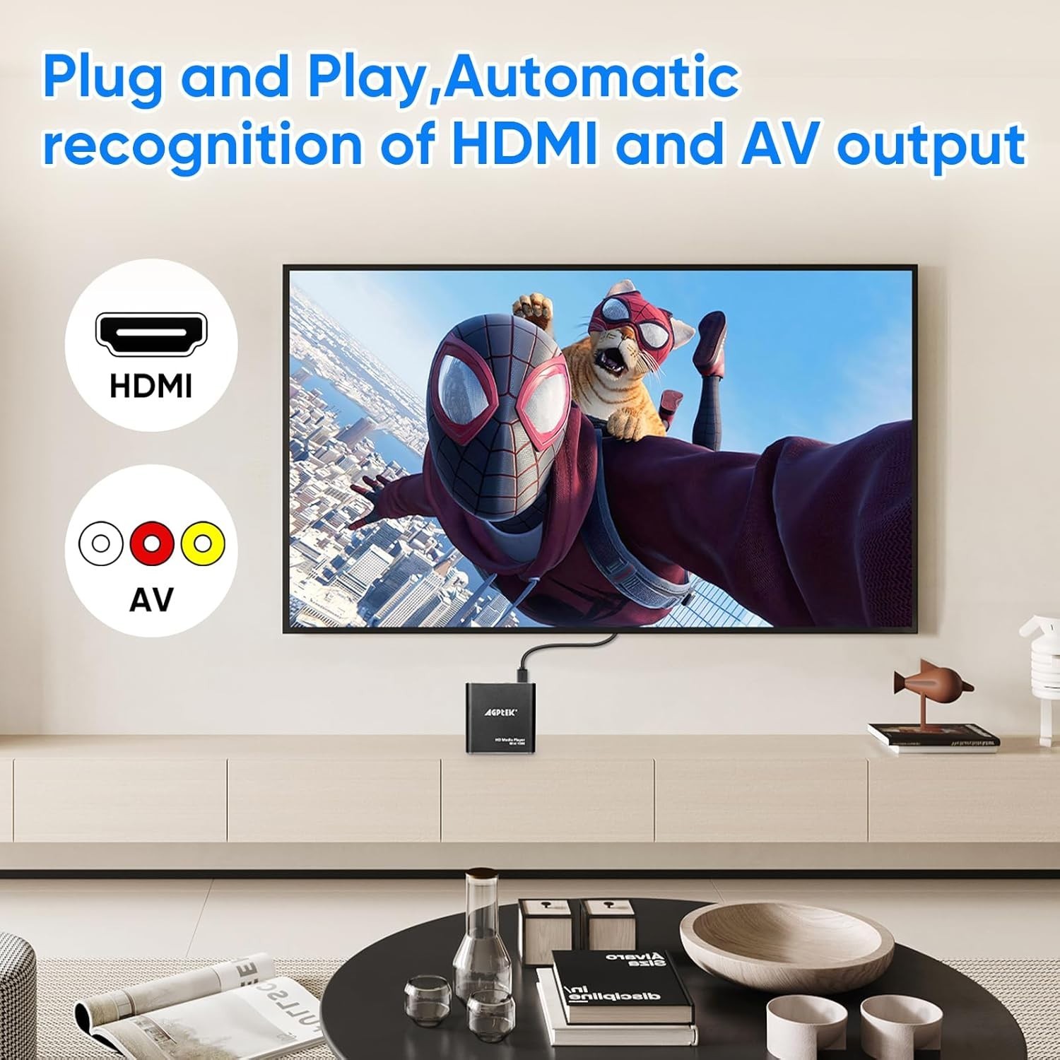 Compact 1080p HDMI Digital Media Player with USB and Remote Control Features