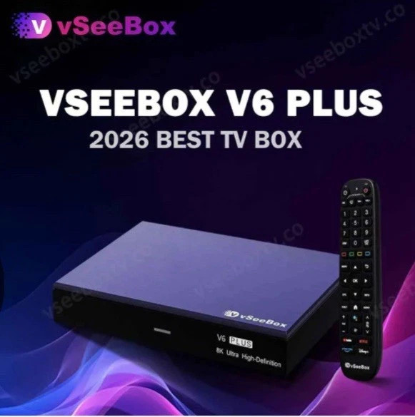 vSeeBox V6 Plus Brand New Sealed Newest Model Streaming Box WI FI BOX HDR10