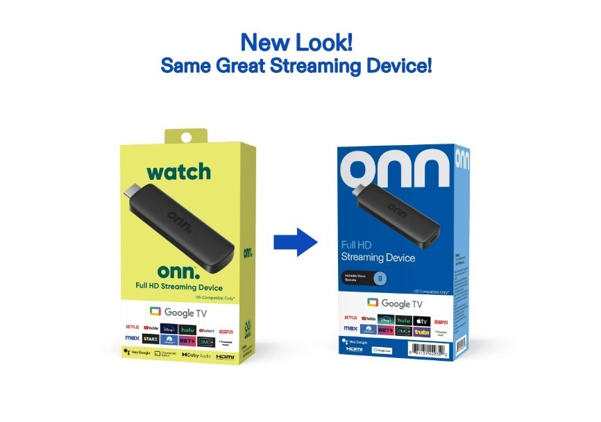 3 pack onn FHD Streaming Device, Google TV – Fast Streaming, 8GB Storage (2026)