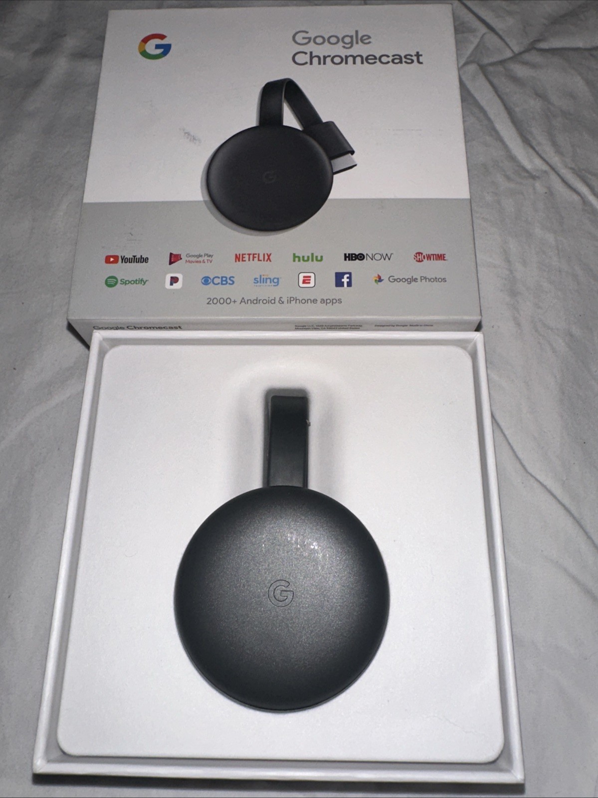 Google Chromecast 1080p Media Streaming Device NC2-6A5, HDMI, WiFi, Chrome