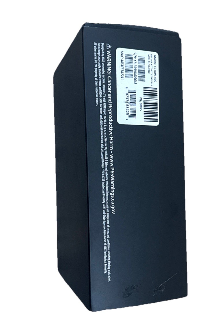 AT&T DirectTV Stream Box Model C71KW-400 w/ Remote HDMI Cable Power Supply