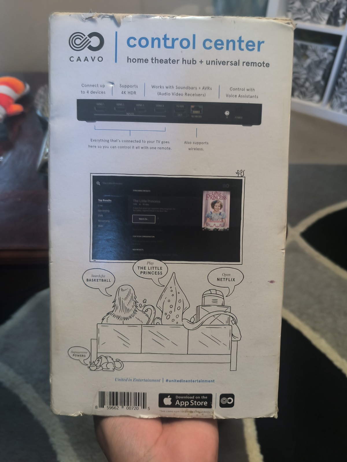Caavo Control Center Home Theater Hub Universal Remote with Voice Control